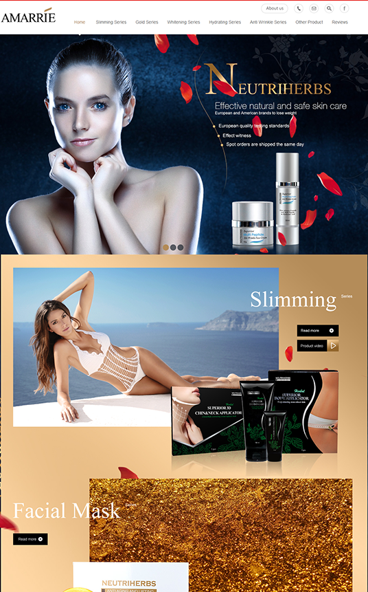 廣州潔力化妝品外貿營銷型網(wǎng)站建設案例